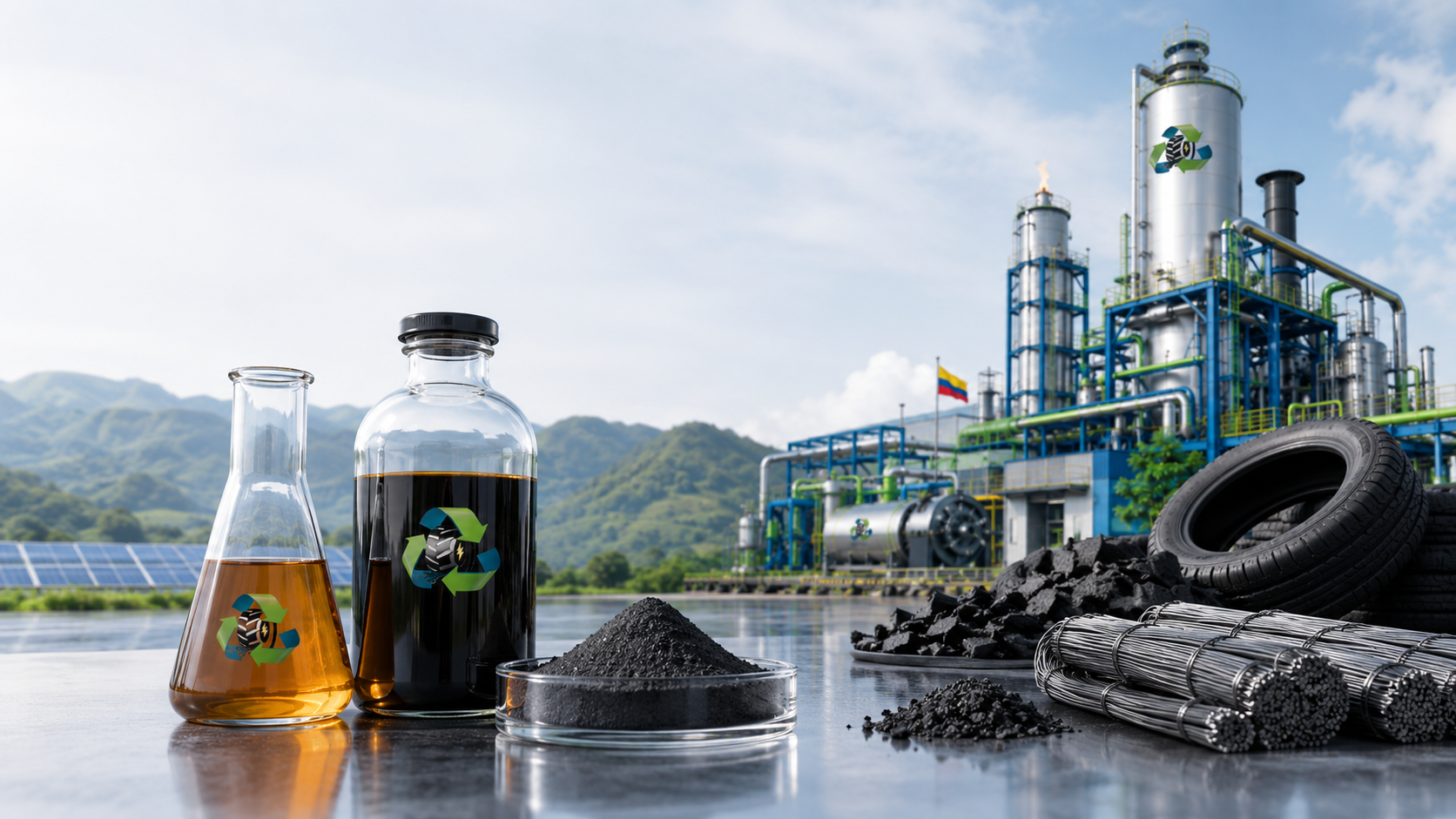 Fuel Oil, negro de humo y acero recuperados por pirólisis